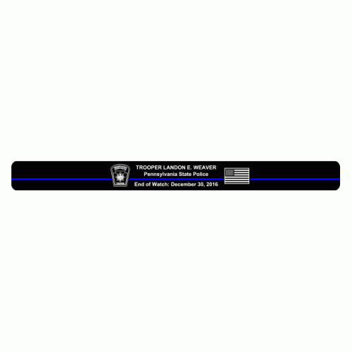 WEAVER, TROOPER LANDON E. Bracelet Black Aluminum 7"